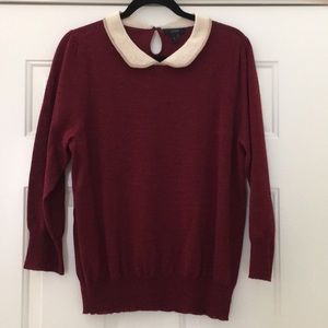 J. Crew long sleeve sweater with peter pan collar